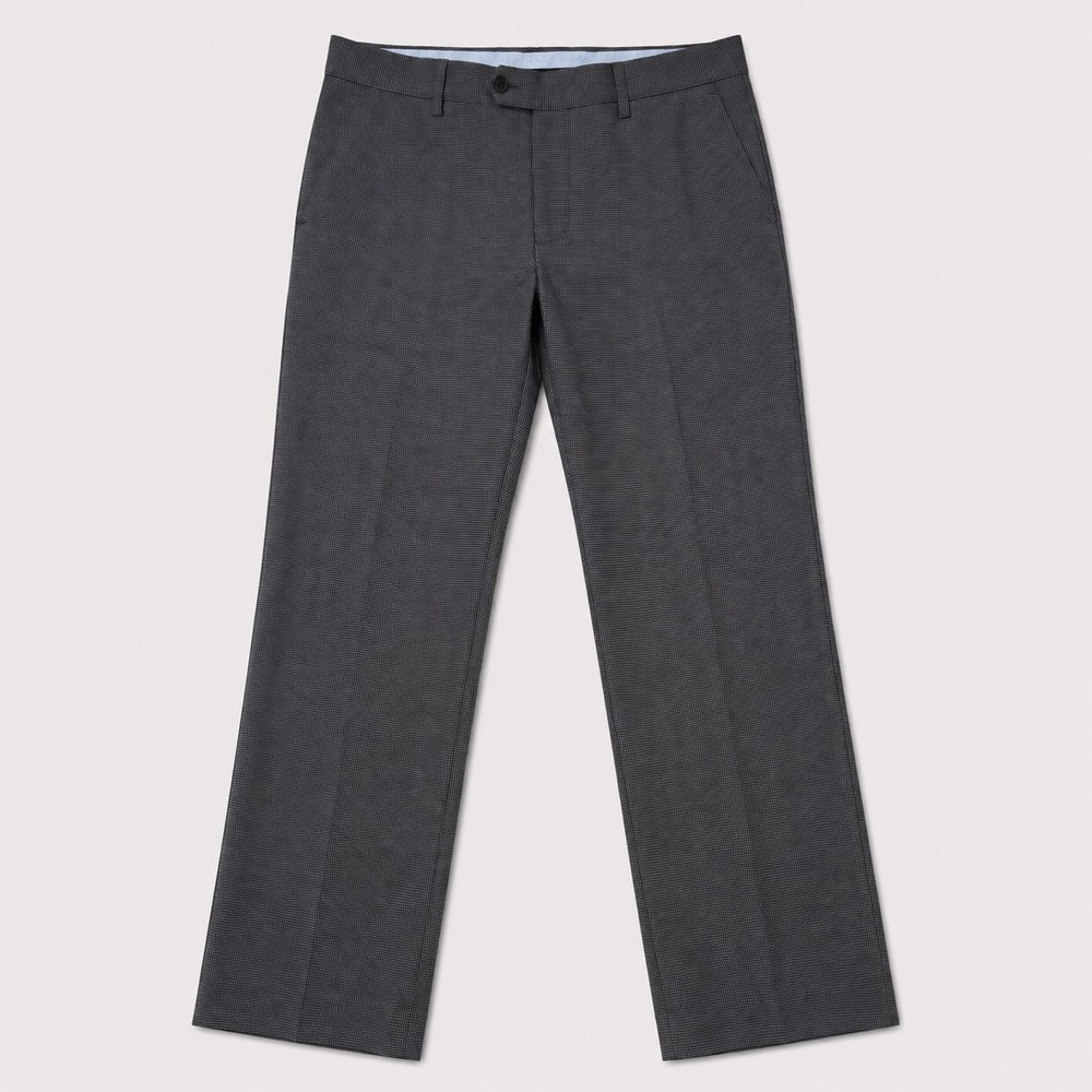 Brooks Brothers Advantage Chino Mens 32x30 Gray Houndstooth Stretch Dress Pants